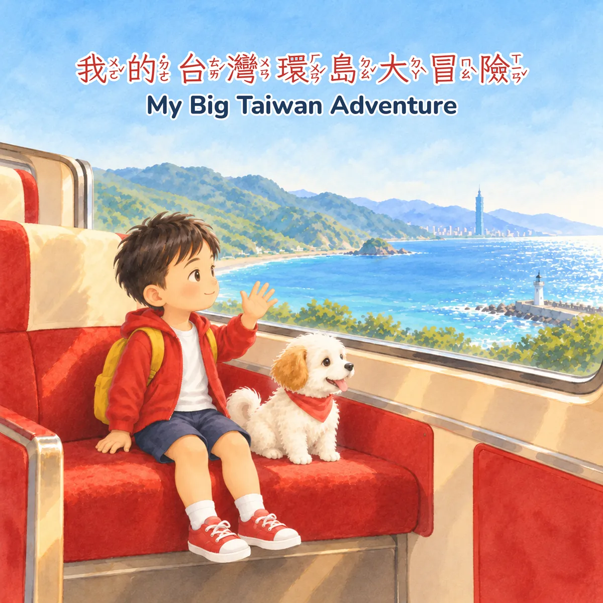 台灣環島・A 水彩畫冊版・男孩版・封面