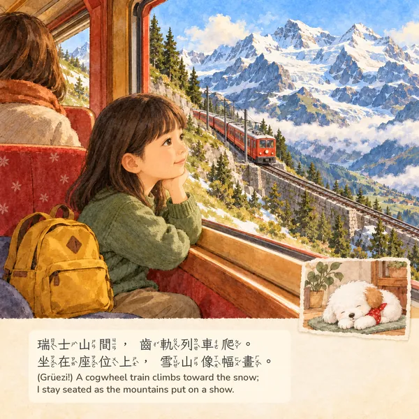 世界環遊：女孩版・內頁 P15（A 水彩畫冊版）