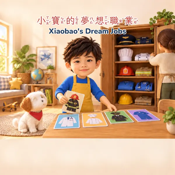 夢想職業書封（示範主角為 AI 生成形象）