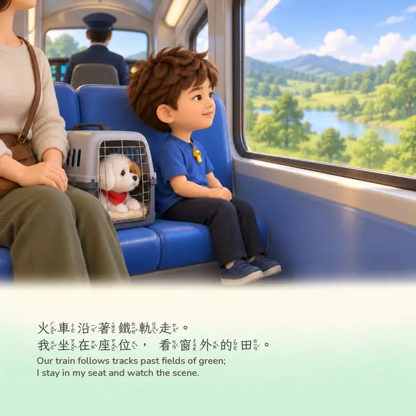 交通工具：B 公仔・男孩版・內頁 P07（B 公仔立體版）