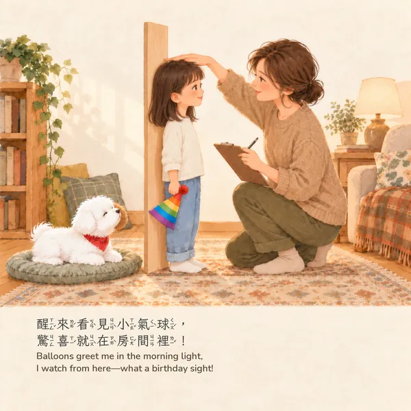生日：女孩版・內頁 P03（A 水彩畫冊版）