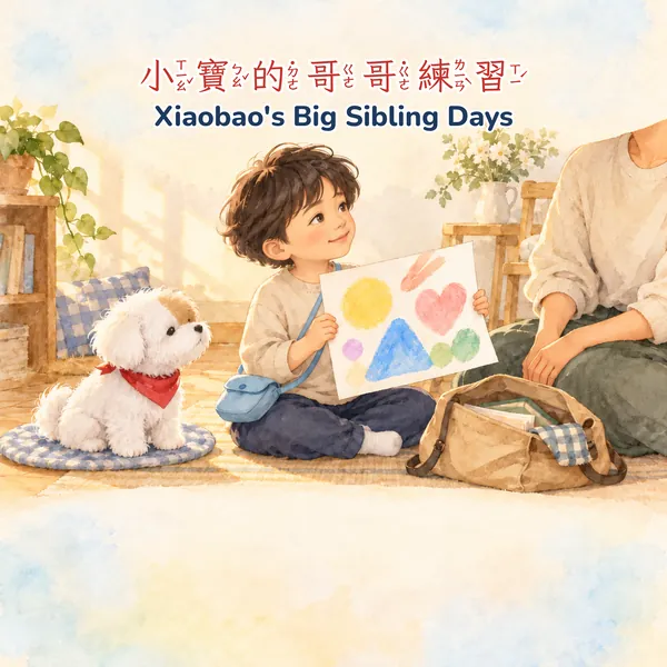 當哥哥姊姊主題範例（A 水彩畫冊版）