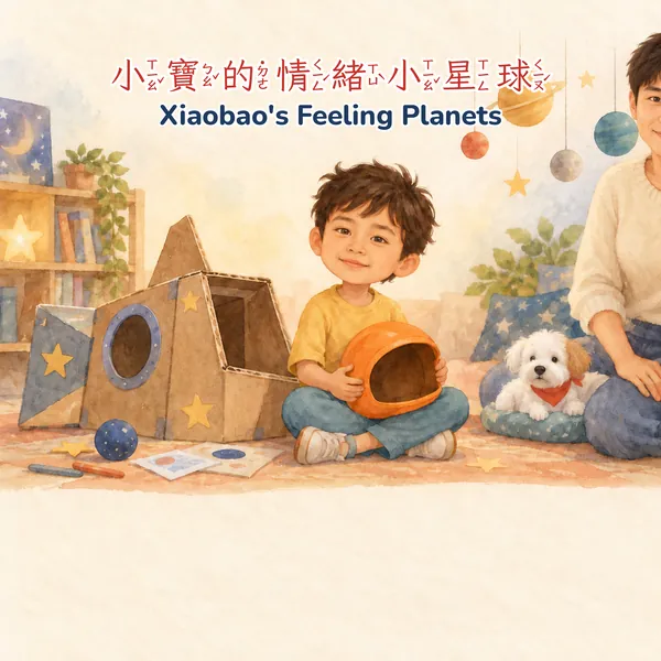 情緒小星球：男孩版・封面（A 水彩畫冊版）
