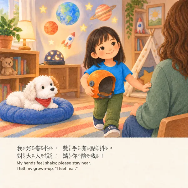 情緒小星球：女孩版・內頁 P14（A 水彩畫冊版）